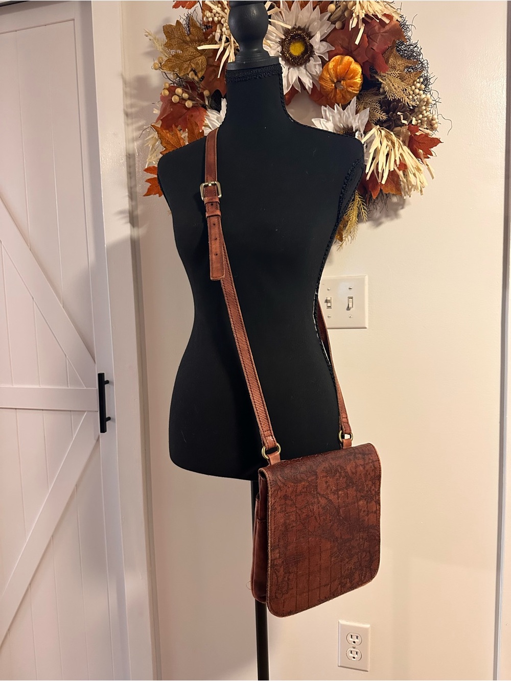 Patricia Nash Rustic Brown Leather Crossbody Bag